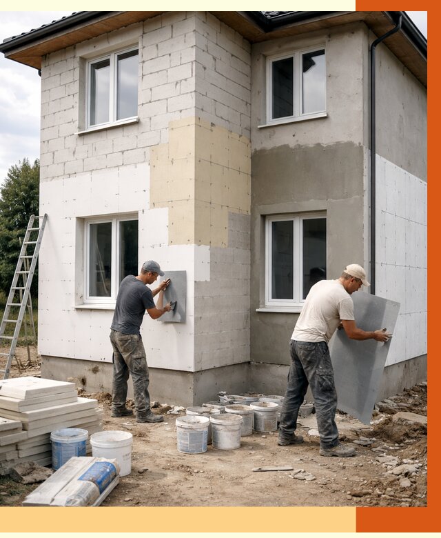 Утепление дома из газобетона в Кирове-Чепецке от 4567 руб./м² — заказать у ТепломастерКрв